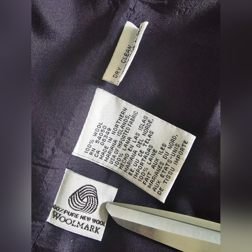Rena Rowan Purple 100% Wool Notch Lapel Blazer Jacket Women's Size 6 - Picture 8 of 8